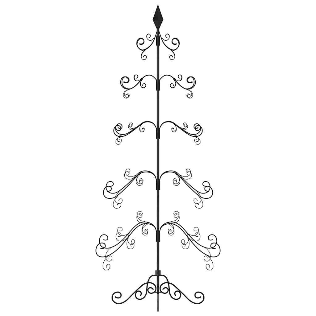 Metal Christmas Tree Powder-coated Steel Black