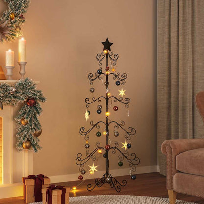 Metal Christmas Tree Powder-coated Steel Black