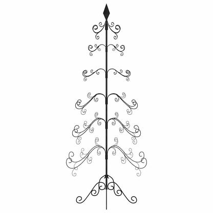 Metal Christmas Tree for Decoration Black 215 cm