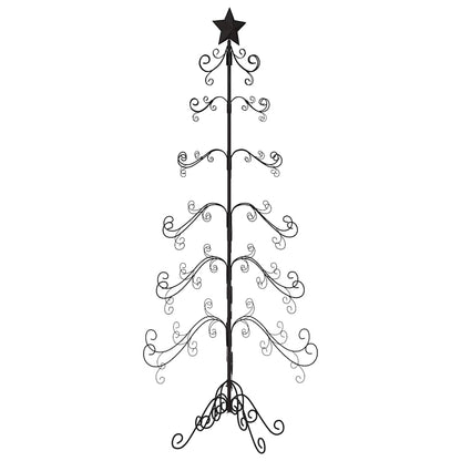 Metal Christmas Tree for Decoration Black 215 cm