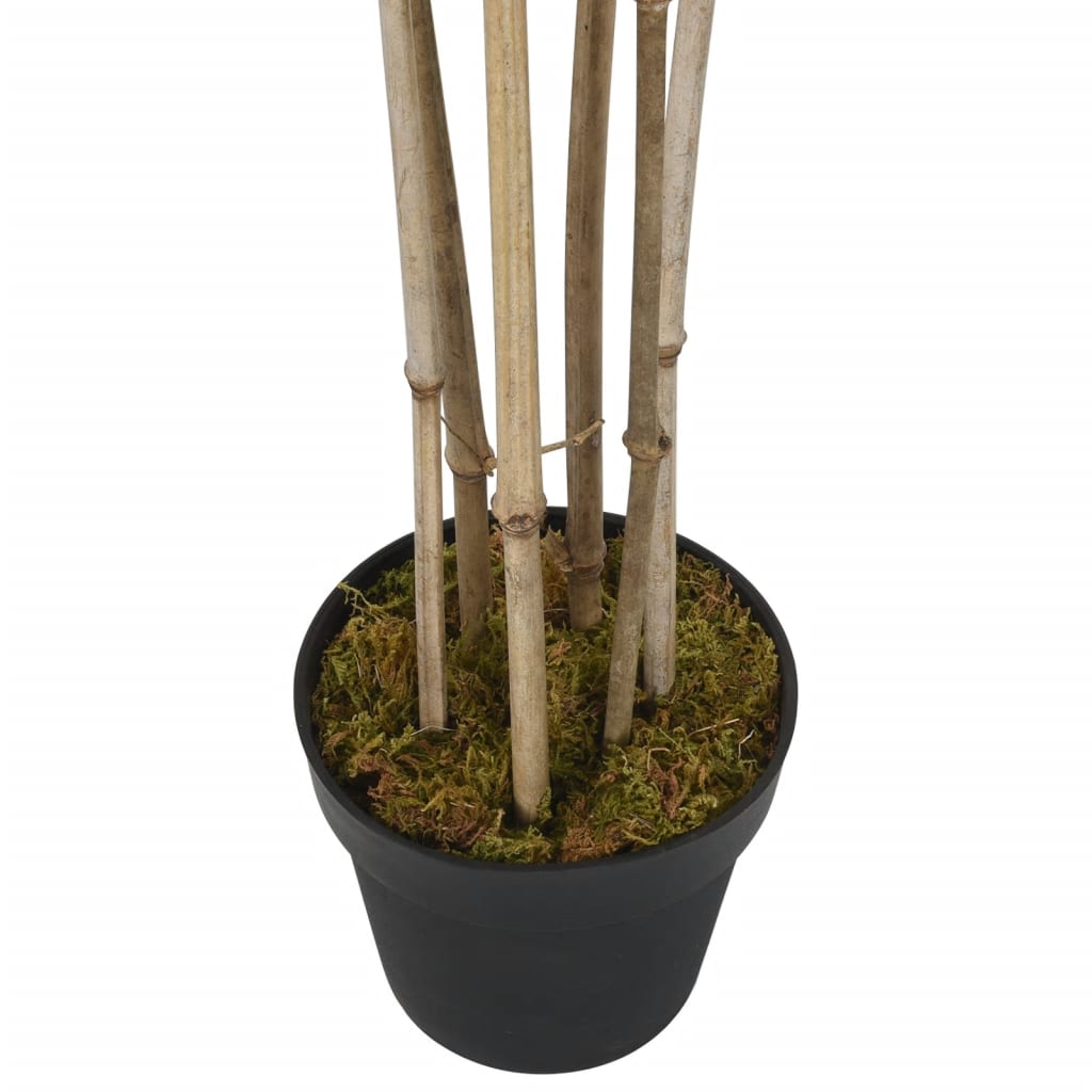 Close-up view of the realistic textile fibre leaves of the Artificial Bamboo Tree, showcasing its lush green foliage and natural texture.