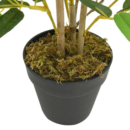 Artificial Bamboo Tree 368 Leaves 80 cm Green displayed in an outdoor patio, providing a touch of nature without the maintenance.