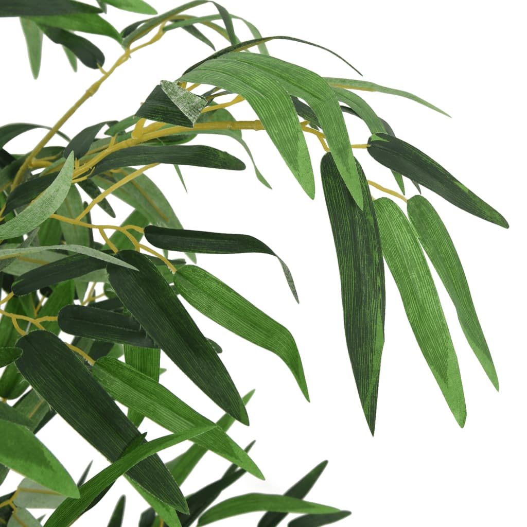 Close-up view of the Artificial Bamboo Tree 380 Leaves 80 cm Green highlighting the authentic texture and vibrant green leaves, perfect for indoor decoration.