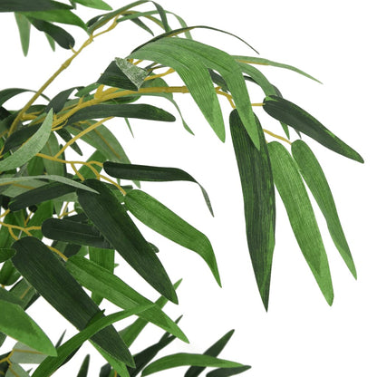 Close-up view of the Artificial Bamboo Tree 380 Leaves 80 cm Green highlighting the authentic texture and vibrant green leaves, perfect for indoor decoration.
