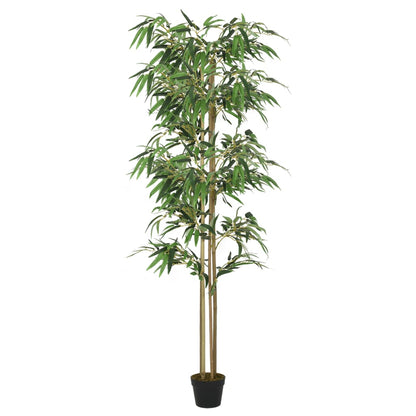 Artificial Bamboo Tree with 988 leaves, 150 cm tall in green, perfect for home or office decor.