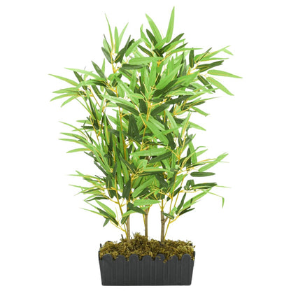 Artificial Bamboo Tree 500 Leaves 80 cm Green in a stylish living room setting, perfect for adding a touch of greenery.