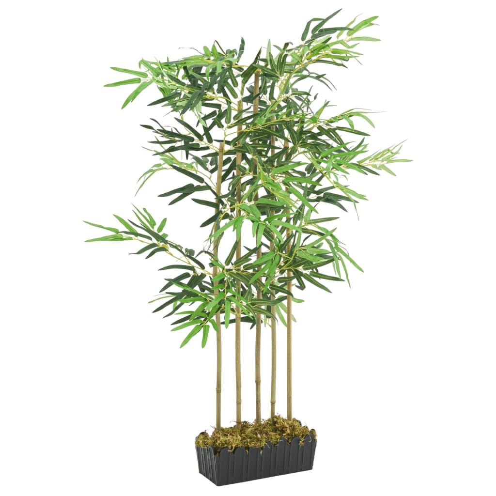 Artificial Bamboo Tree with 730 Leaves, 120 cm Green - Perfect for adorning entryways and living spaces.
