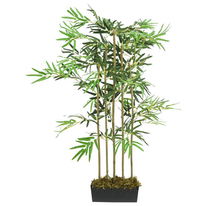 Realistic Artificial Bamboo Tree, 120 cm tall with textile fibre leaves, a stylish addition for indoor and outdoor decor.