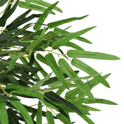 Artificial Bamboo Tree 730 Leaves 120 cm Green in a stylish indoor setting perfect for living room decor.