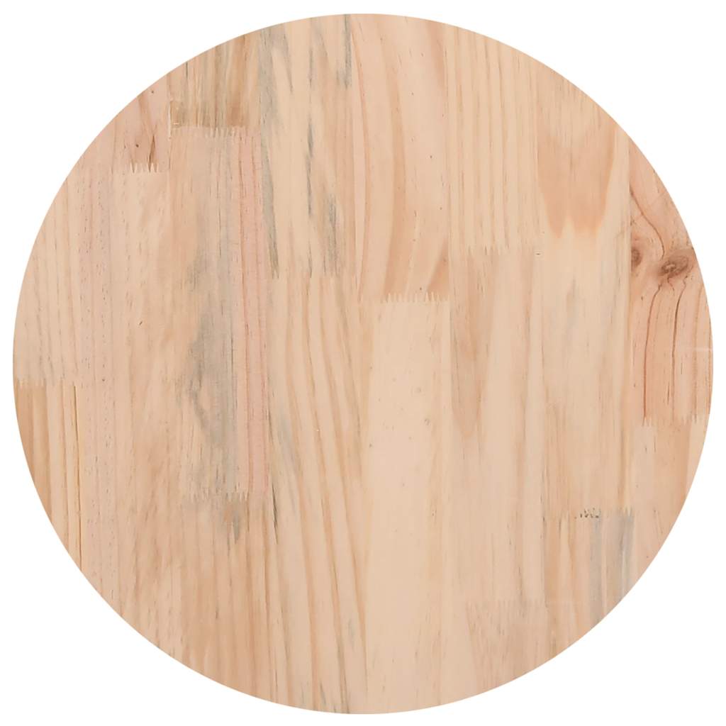 Table Top Round White Ø30x3 cm Solid Wood Pine