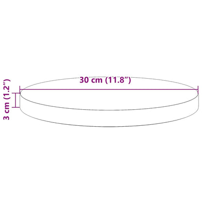 Table Top Round White Ø30x3 cm Solid Wood Pine