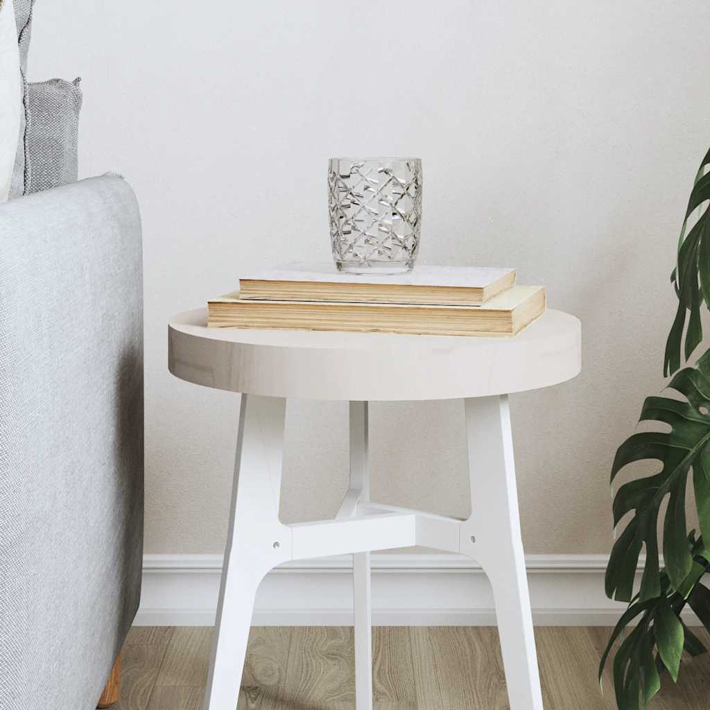 Table Top Round White Ø30x3 cm Solid Wood Pine
