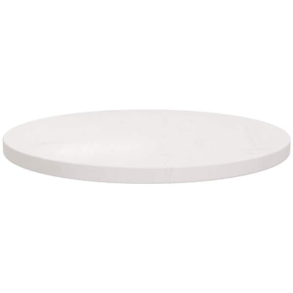 Table Top Round White Ø50x3 cm Solid Wood Pine