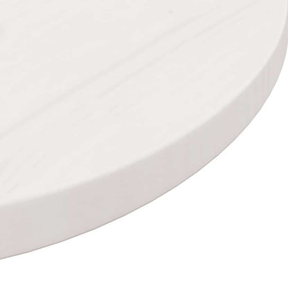 Table Top Round White Ø60x3 cm Solid Wood Pine
