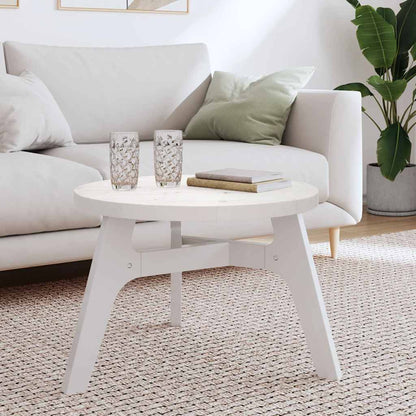 Table Top Round White Ø60x3 cm Solid Wood Pine
