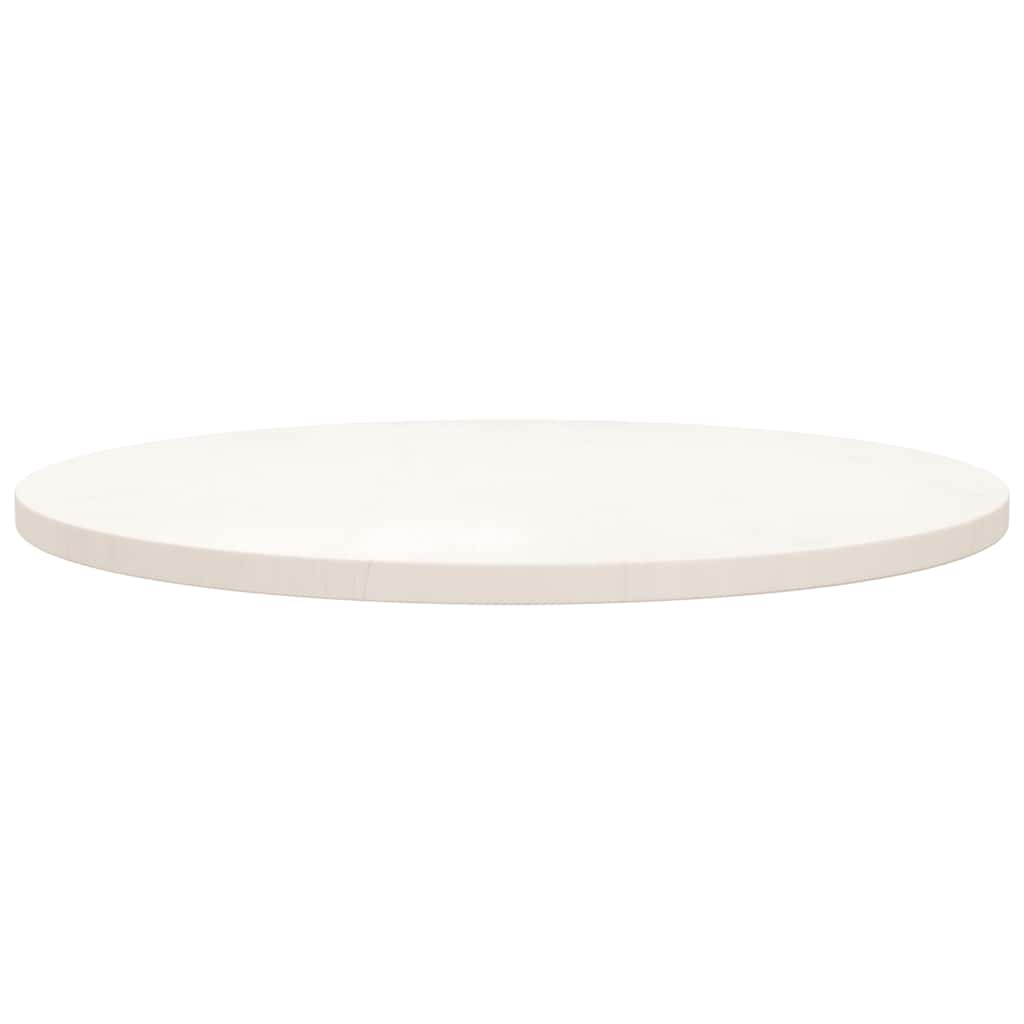 Table Top Round White Ø70x3 cm Solid Wood Pine