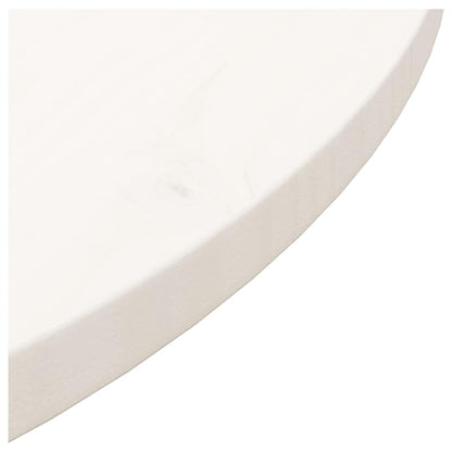 Table Top Round White Ø70x3 cm Solid Wood Pine