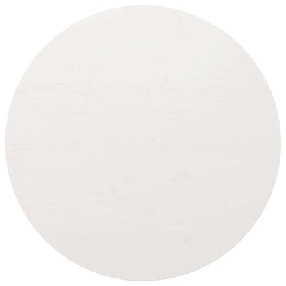 Table Top Round White Ø80x3 cm Solid Wood Pine