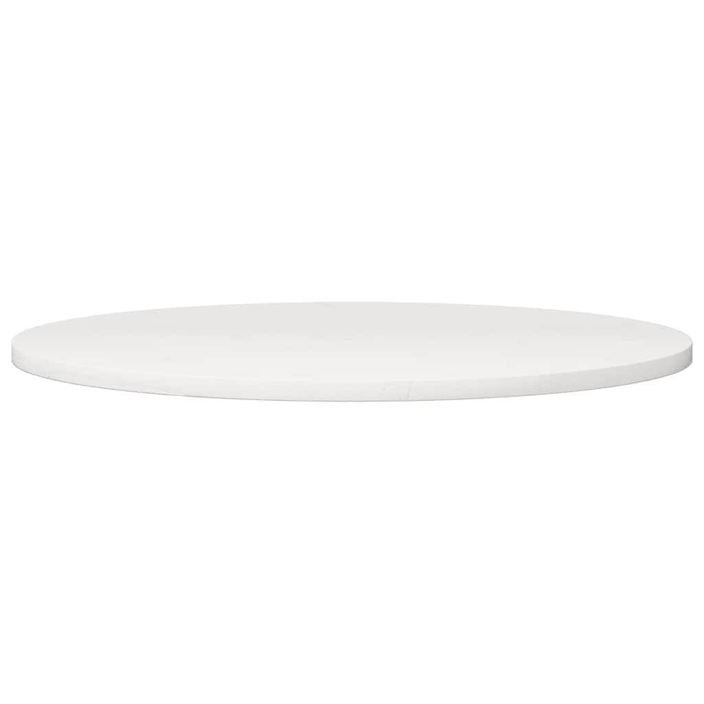 Table Top Round White Ø80x3 cm Solid Wood Pine
