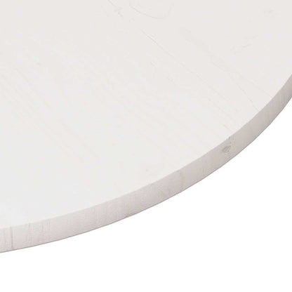 Table Top Round White Ø80x3 cm Solid Wood Pine