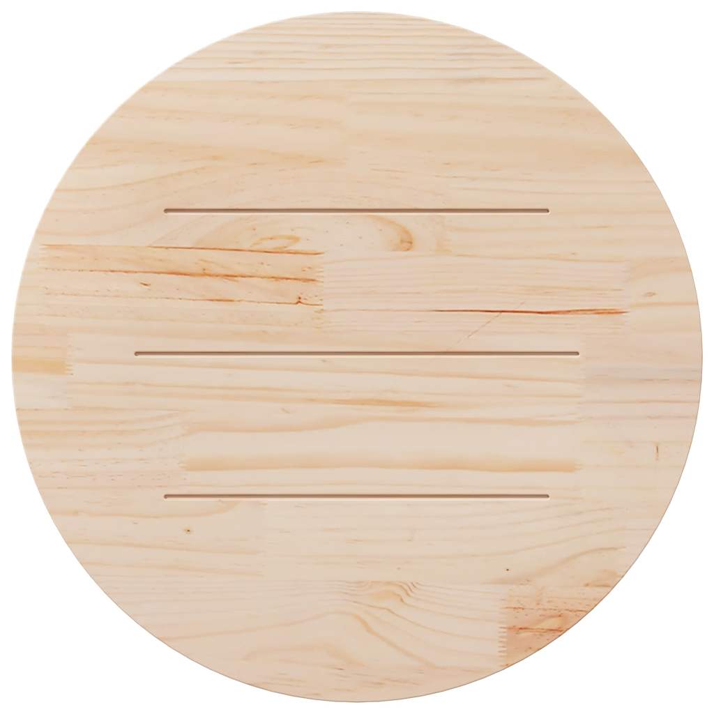 Table Top Round Ø90x3 cm Solid Wood Pine