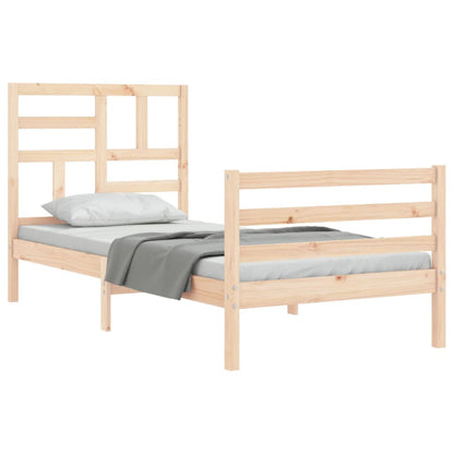 Bed Frame without Mattress 100x200 cm Solid Wood