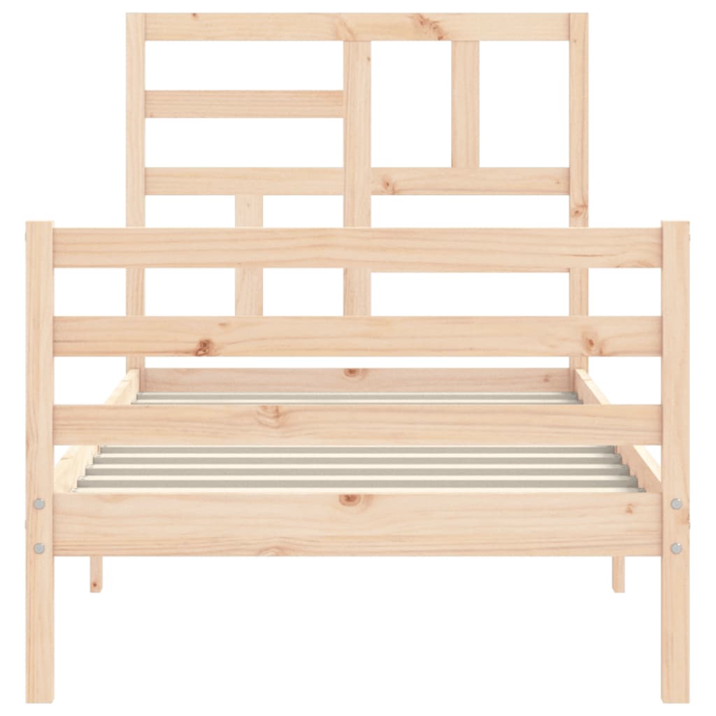 Bed Frame without Mattress 100x200 cm Solid Wood