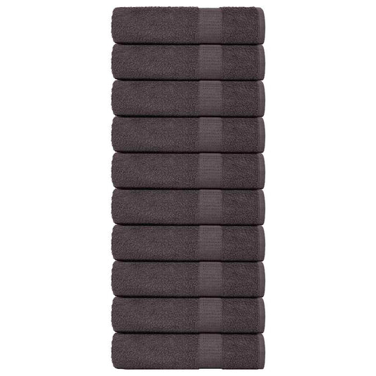 Bath Towels "FROGN" 10 pcs Anthracite 100x150 cm 360 gsm