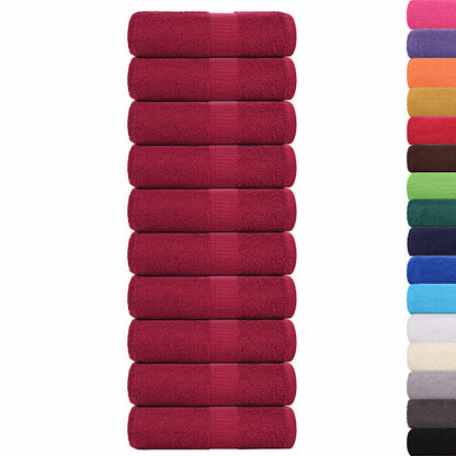 Guest Towels "FROGN" 10 pcs Bordeaux 30x50 cm 360 gsm