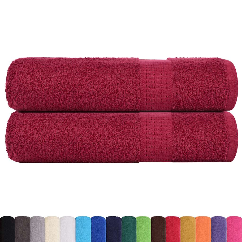 Hand Towels "FROGN" 2 pcs Bordeaux 50x100 cm 360 gsm