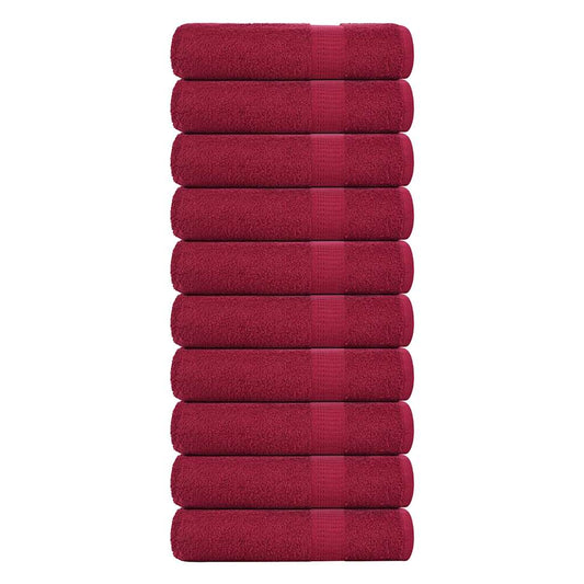 Hand Towels "FROGN" 10 pcs Bordeaux 50x100 cm 360 gsm