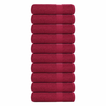 Shower Towels "FROGN" 10 pcs Bordeaux 70x140 cm 360 gsm