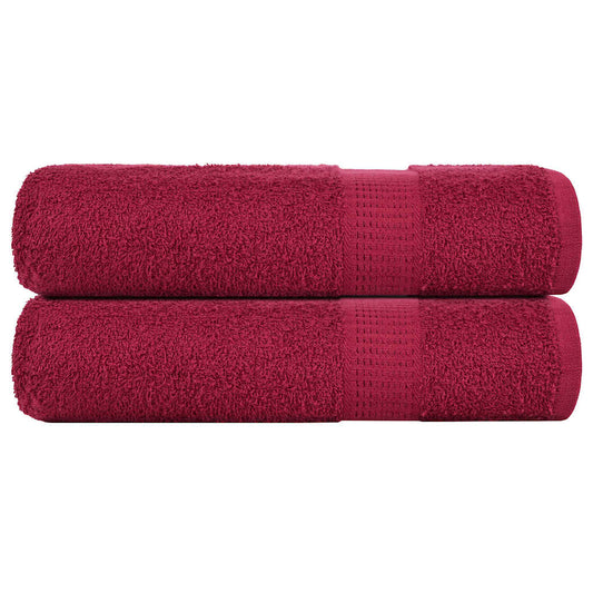 Bath Towels "FROGN" 2 pcs Bordeaux 100x150 cm 360 gsm