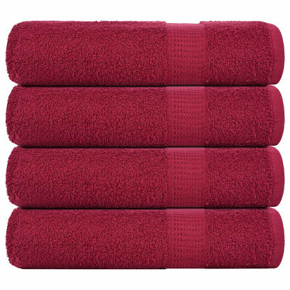 Bath Towels "FROGN" 4 pcs Bordeaux 100x150 cm 360 gsm