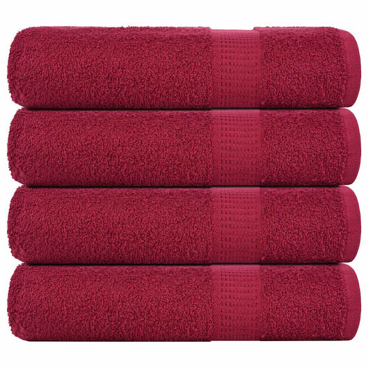Bath Towels "FROGN" 4 pcs Bordeaux 100x150 cm 360 gsm