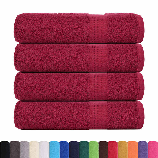 Bath Towels "FROGN" 4 pcs Bordeaux 100x150 cm 360 gsm