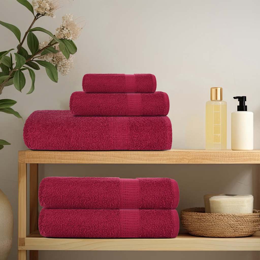 Bath Towels "FROGN" 10 pcs Bordeaux 100x150 cm 360 gsm