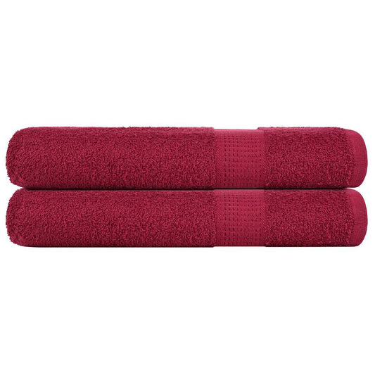 Sauna Towels "FROGN" 2 pcs Bordeaux 80x200 cm 360 gsm