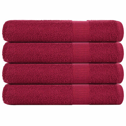 Sauna Towels "FROGN" 4 pcs Bordeaux 80x200 cm 360 gsm