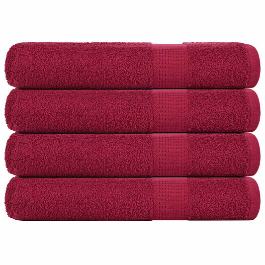 Sauna Towels "FROGN" 4 pcs Bordeaux 80x200 cm 360 gsm