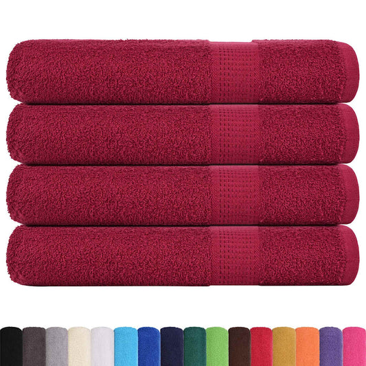Sauna Towels "FROGN" 4 pcs Bordeaux 80x200 cm 360 gsm