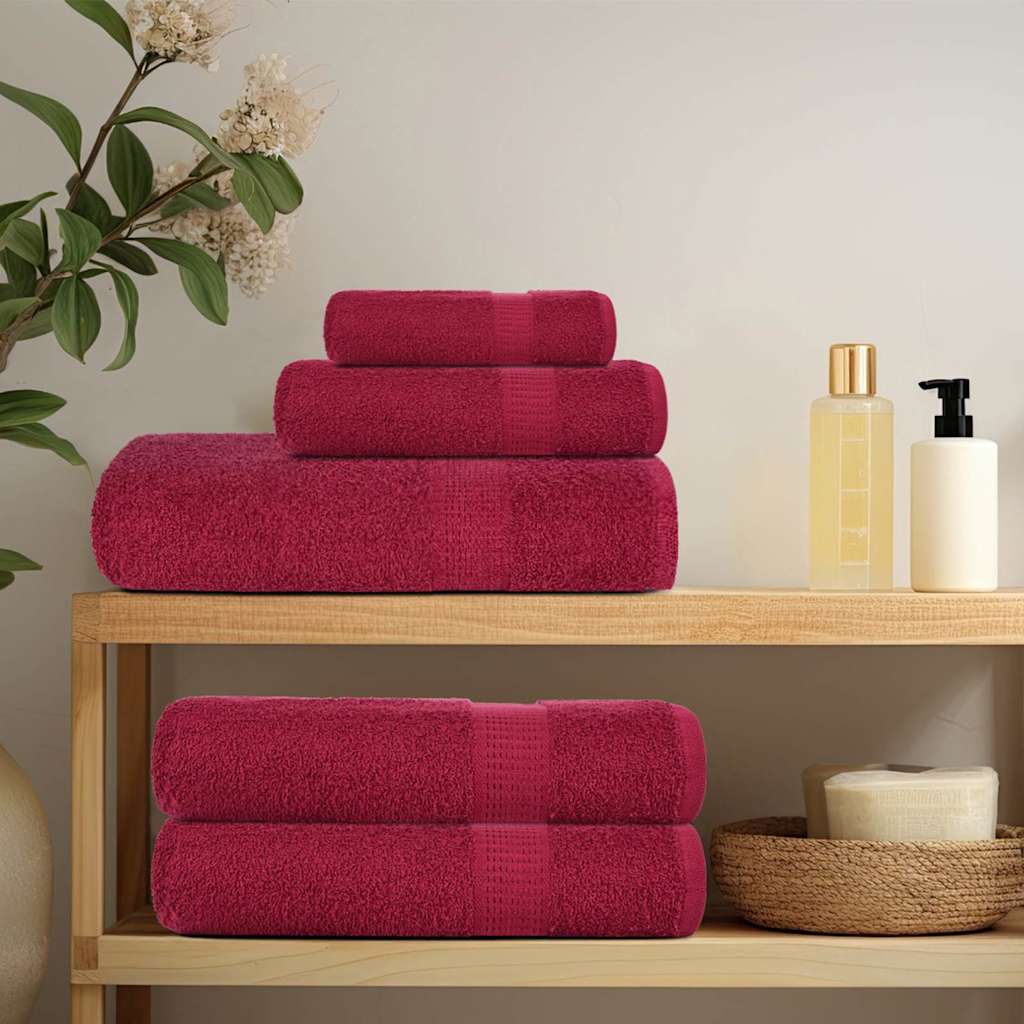 Sauna Towels "FROGN" 4 pcs Bordeaux 80x200 cm 360 gsm