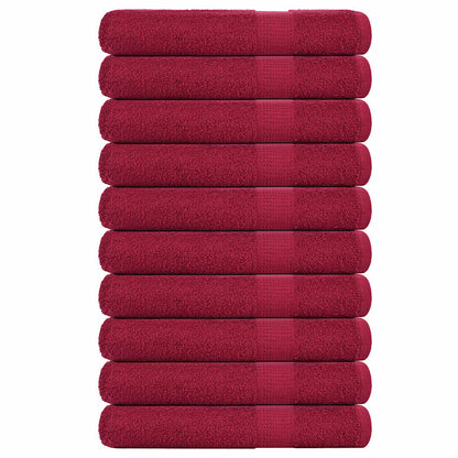 Sauna Towels "FROGN" 10 pcs Bordeaux 80x200 cm 360 gsm