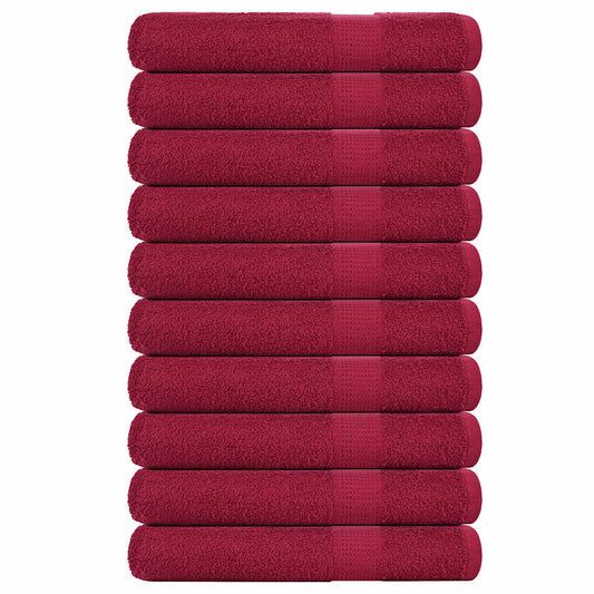 Sauna Towels "FROGN" 10 pcs Bordeaux 80x200 cm 360 gsm
