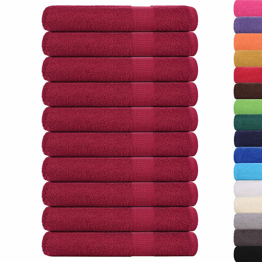 Sauna Towels "FROGN" 10 pcs Bordeaux 80x200 cm 360 gsm