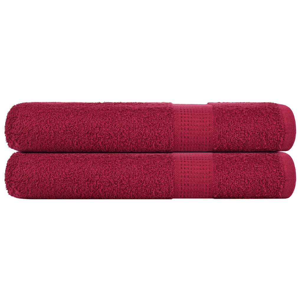 Towels "FROGN" 2 pcs Bordeaux 100x200 cm 360 gsm