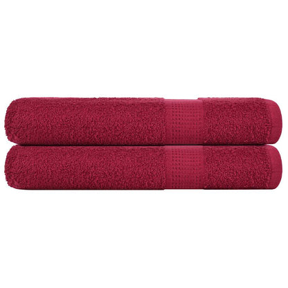 Towels "FROGN" 2 pcs Bordeaux 100x200 cm 360 gsm