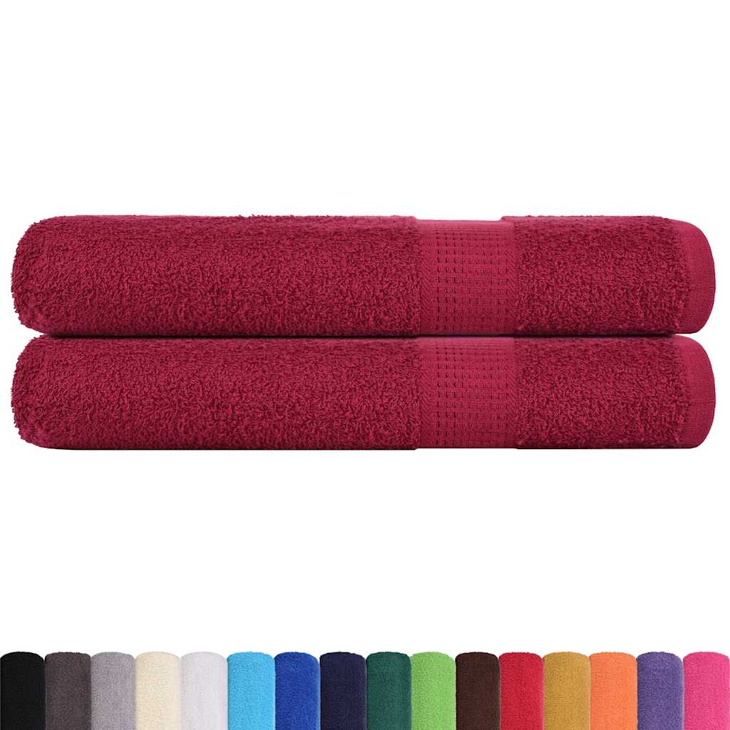 Towels "FROGN" 2 pcs Bordeaux 100x200 cm 360 gsm