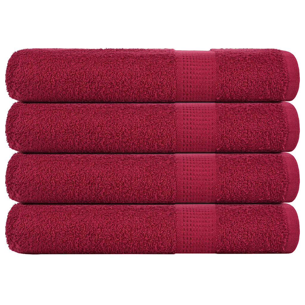 Towels "FROGN" 4 pcs Bordeaux 100x200 cm 360 gsm