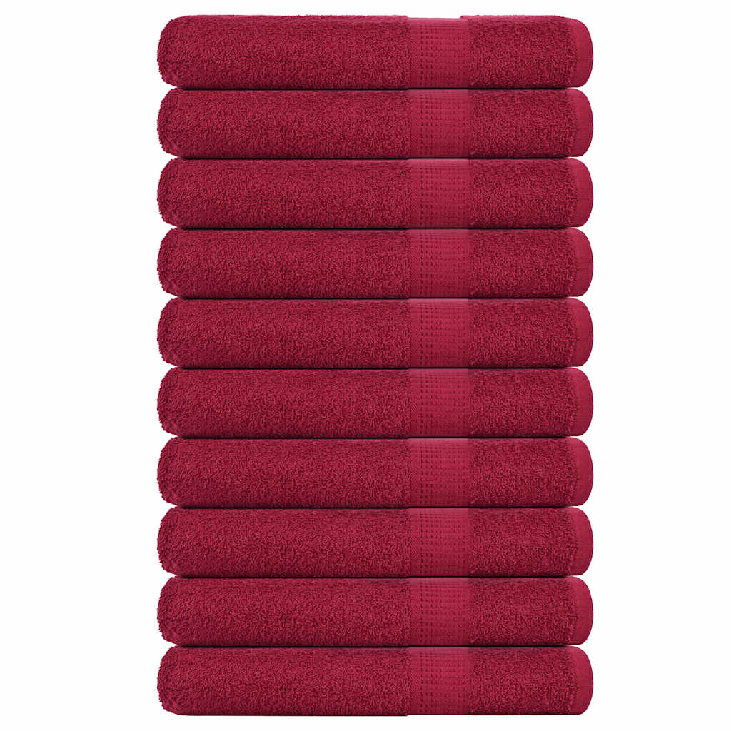 Towels "FROGN" 10 pcs Bordeaux 100x200 cm 360 gsm